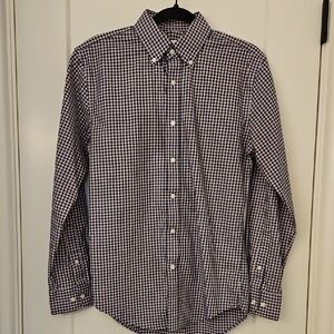 Nordstrom Rack Trim Fit Non-Iron 14.5 Neck Checkered Dress Shirt